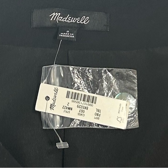 NEW Madewell Katrina Crop Vest Top in Softdrape Size 2 True Black - Picture 7 of 9